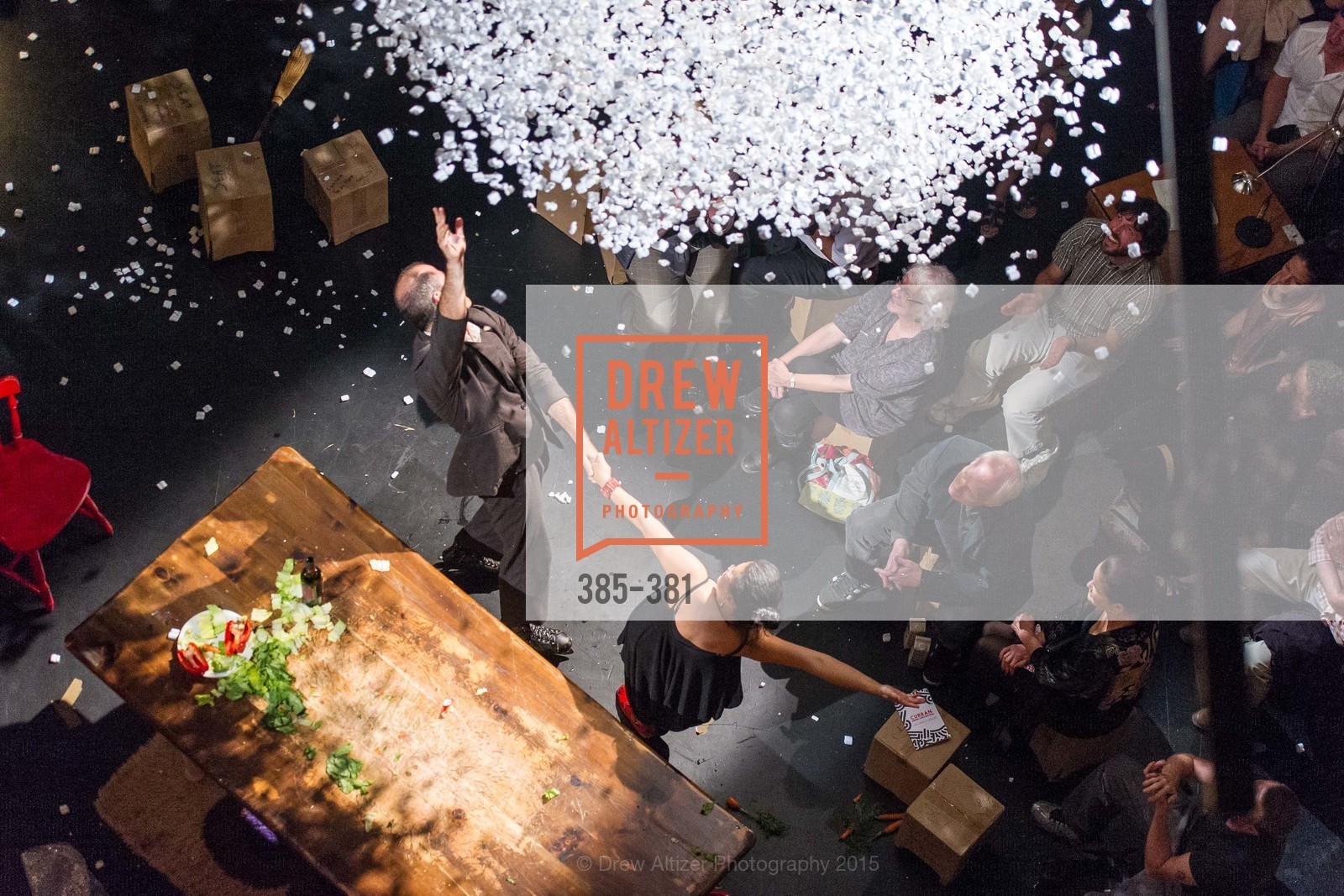 Geoff Sobelle, Nica Lee, Opening Night of Curran: Under Construction's THE OBJECT LESSON, Curan Theater. 445 Geary St, October 14th, 2015,Drew Altizer, Drew Altizer Photography, full-service agency, private events, San Francisco photographer, photographer california