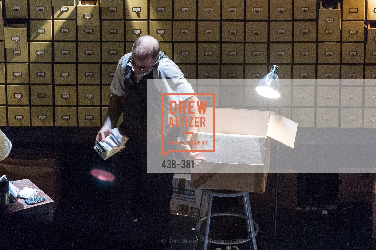 Geoff Sobelle, Opening Night of Curran: Under Construction's THE OBJECT LESSON, Curan Theater. 445 Geary St, October 14th, 2015,Drew Altizer, Drew Altizer Photography, full-service agency, private events, San Francisco photographer, photographer california