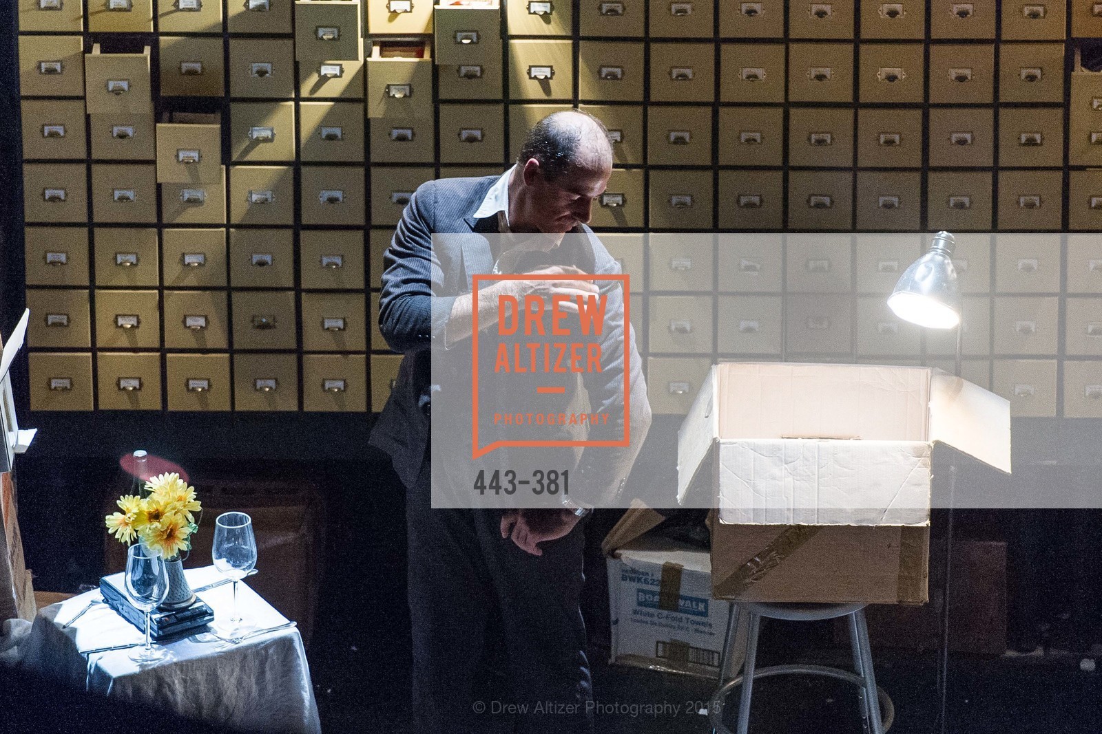 Geoff Sobelle, Opening Night of Curran: Under Construction's THE OBJECT LESSON, Curan Theater. 445 Geary St, October 14th, 2015,Drew Altizer, Drew Altizer Photography, full-service agency, private events, San Francisco photographer, photographer california