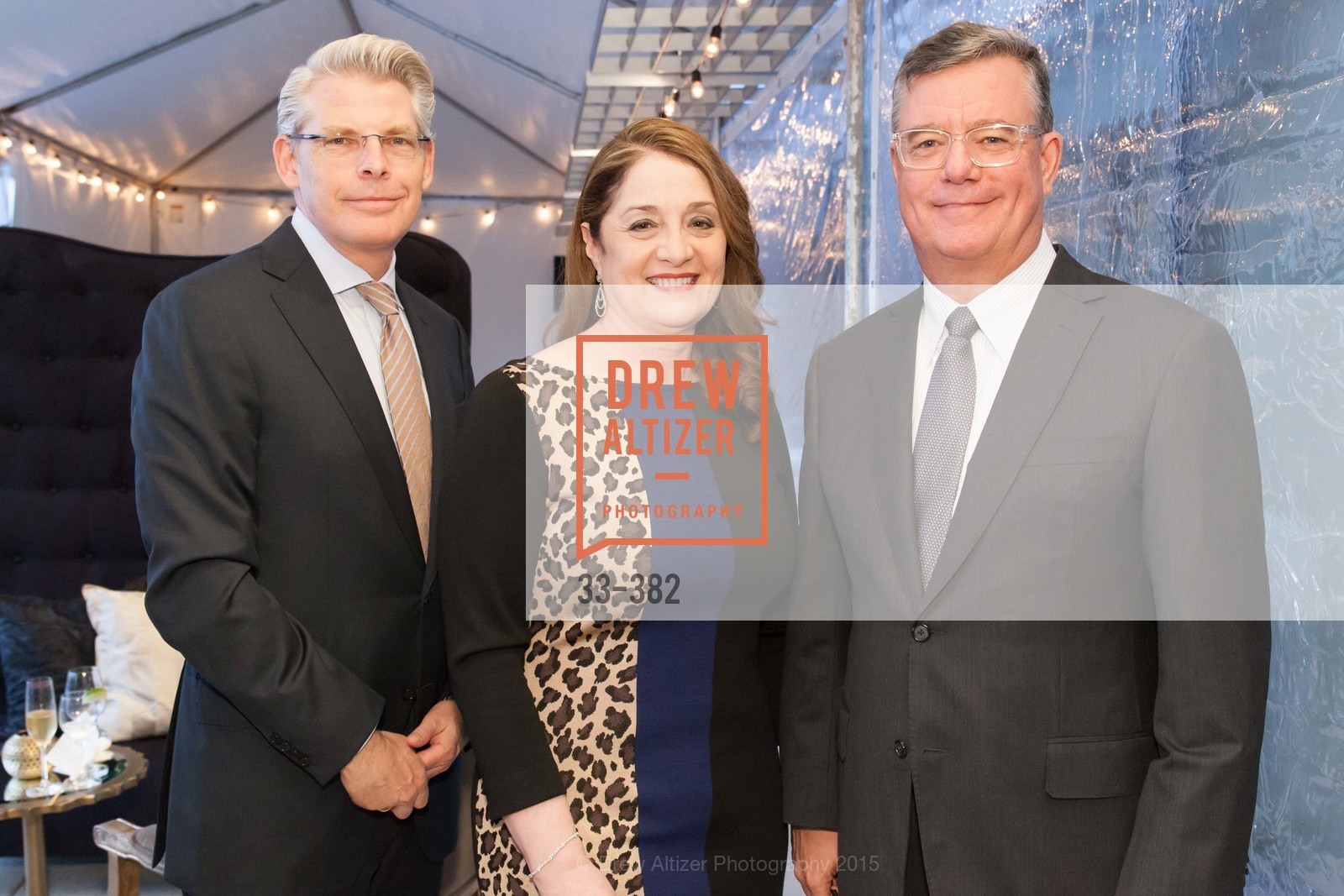 Michael Fleming, Marie Welch, Dan Welch, American Cancer Society San Francisco Soiree, Four Seasons Hotel. Four Seasons Hotel, . 757 Market Street, October 15th, 2015, Photo #33-382 Michael Fleming, Marie Welch, Dan Welch, Photo #33-382