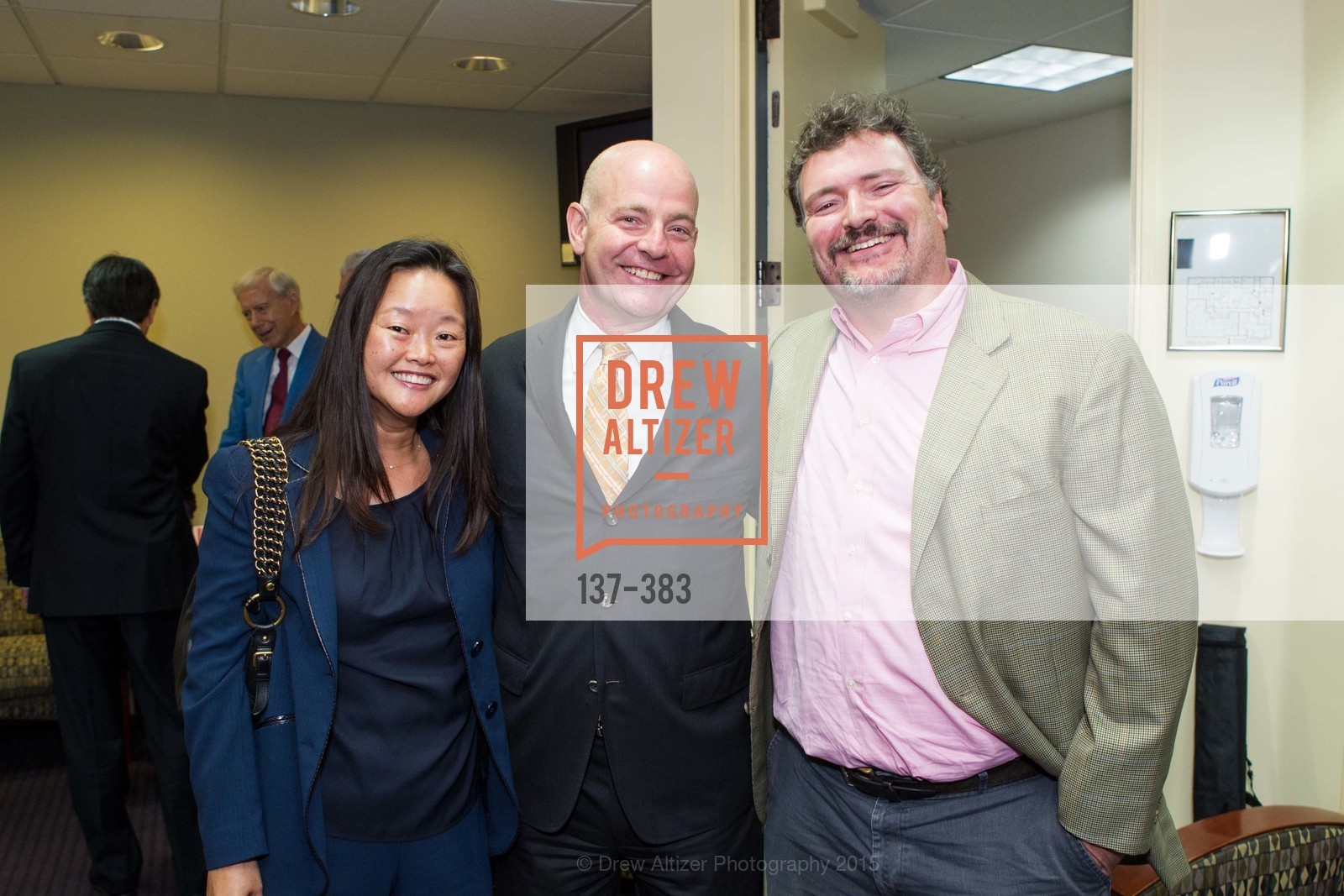 Jane Yao, Kevin Causey, Mark Gibson, Groundbreaking ceremony for the Phoebe Cowles Center for Comprehensive Pain Treatment, Phoebe Cowles Center for Comprehensive Pain Treatment. Phoebe Cowles Center for Comprehensive Pain Treatment, . 1199 Bush Street, October 15th, 2015, Photo #137-383 Jane Yao, Kevin Causey, Mark Gibson, Photo #137-383