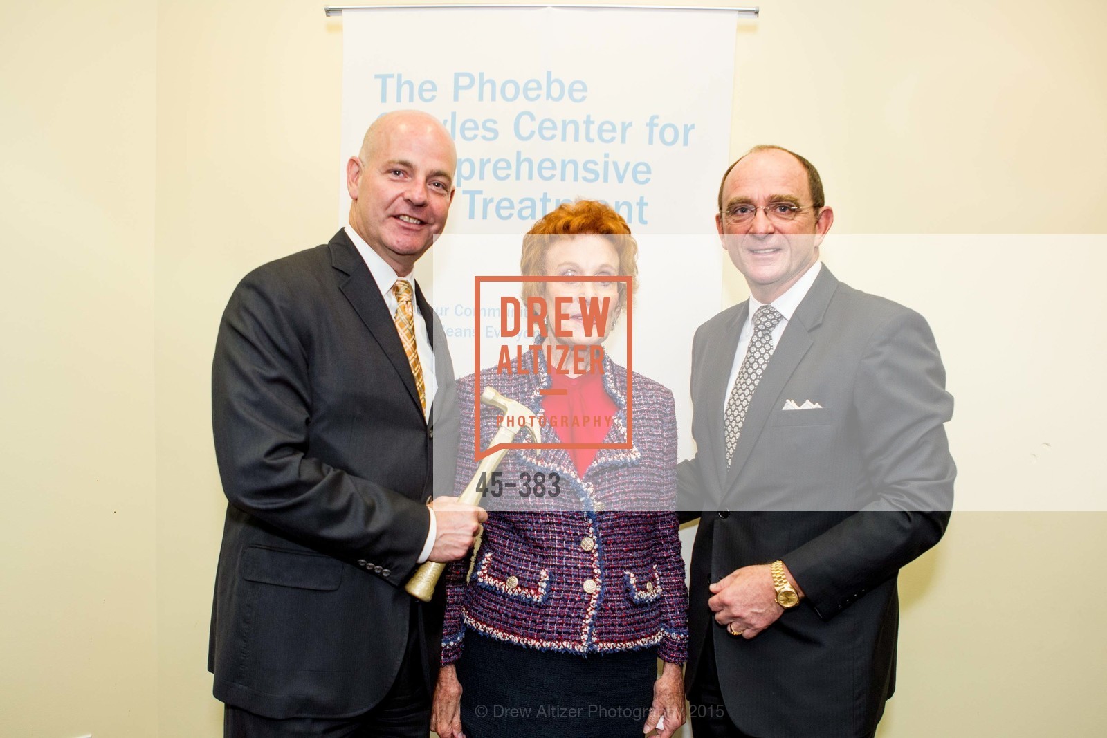 Kevin Causey, Phoebe Cowles, Tom Klein, Groundbreaking ceremony for the Phoebe Cowles Center for Comprehensive Pain Treatment, Phoebe Cowles Center for Comprehensive Pain Treatment. 1199 Bush Street, October 15th, 2015