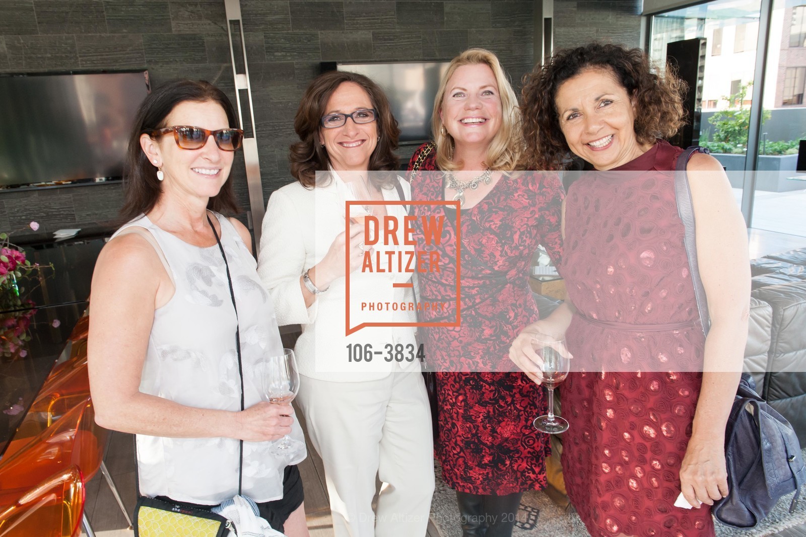 Andi Greenberg, Barbara Moser, Mary Singer, Sam Fagan, HAMEL FAMILY WINES Tasting at the Battery, US, May 1st, 2014, Photo #106-3834 Andi Greenberg, Barbara Moser, Mary Singer, Sam Fagan, Photo #106-3834