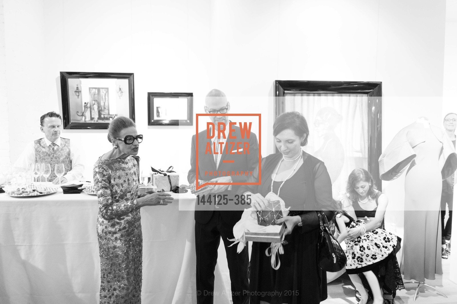 Joy Venturini Bianchi, Tim Whalen, Roxanne Najafi, Celebrating Life through Fashion A Retrospective: Collection of Joy Venturini Bianchi to benefit those who are developmentally disabled, Hedge Gallery. 501 Pacific Ave, October 17th, 2015,Drew Altizer, Drew Altizer Photography, full-service agency, private events, San Francisco photographer, photographer california