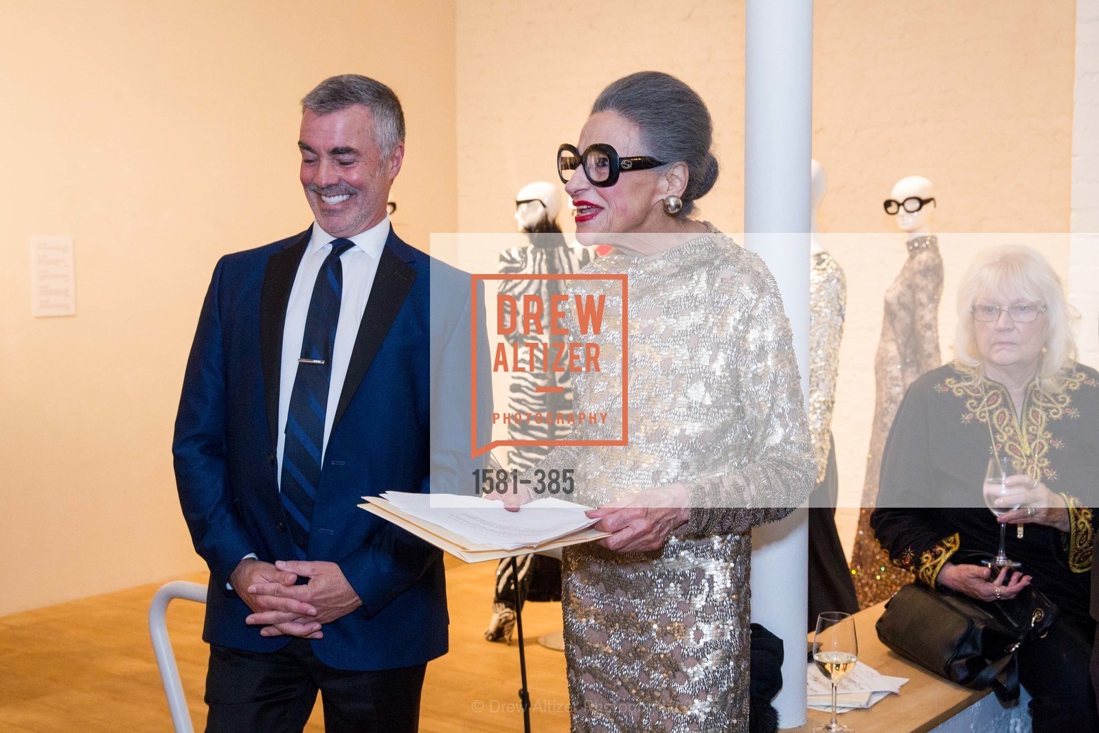 Lenny Broberg, Joy Venturini Bianchi, Celebrating Life through Fashion A Retrospective: Collection of Joy Venturini Bianchi to benefit those who are developmentally disabled, Hedge Gallery. Hedge Gallery, . 501 Pacific Ave, October 17th, 2015, Photo #1581-385 Lenny Broberg, Joy Venturini Bianchi, Photo #1581-385