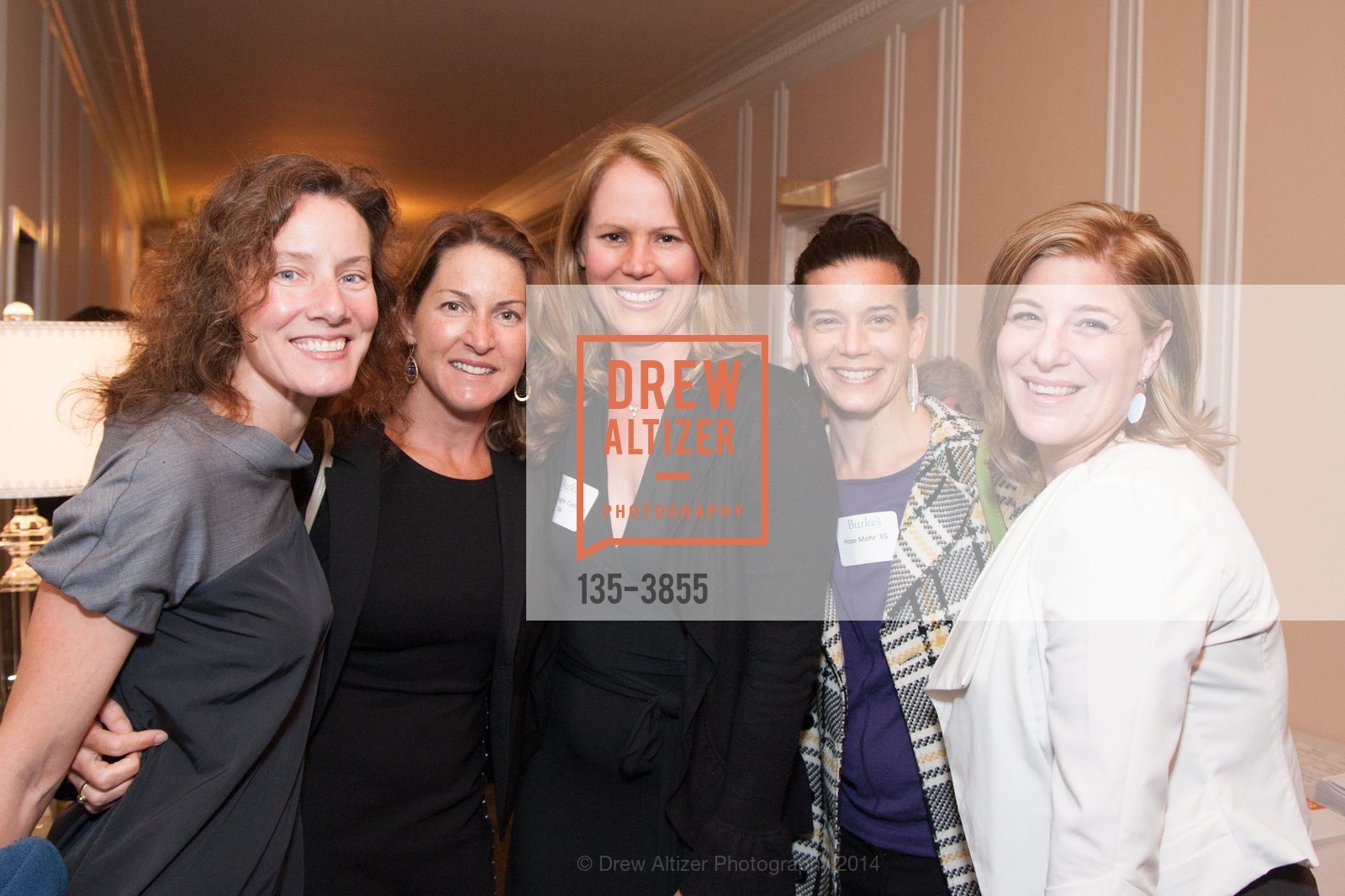 Sarah Van Ness, Emily Hobin Janowsky, Tracy Nagle Carlson, Hope Mohr, Edie Fleishhacker Rindal, BURKE'S Presents Alumnae 2014 Luncheon, US, April 25th, 2014, Photo #135-3855 Sarah Van Ness, Emily Hobin Janowsky, Tracy Nagle Carlson, Hope Mohr, Edie Fleishhacker Rindal, Photo #135-3855