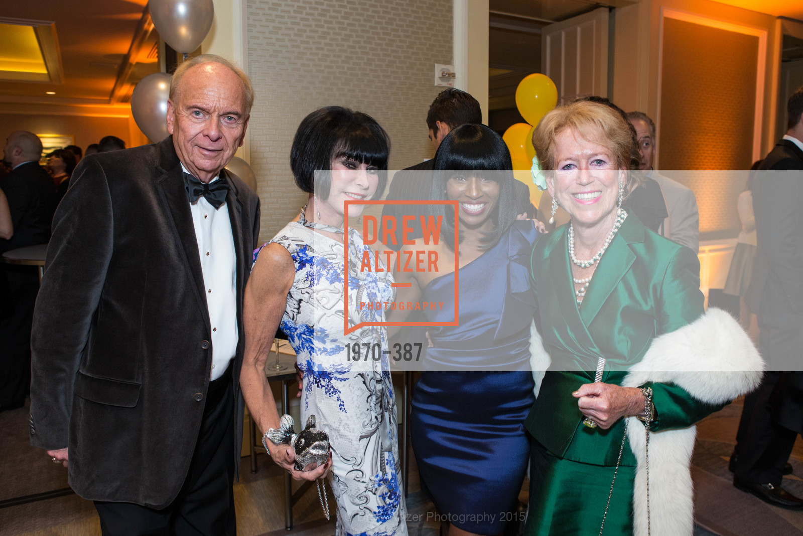 David Pace, Marilyn Cabak, Pernella Sommerville, Giselle McKellar, Ronald McDonald House 2015 Home Away From Home Gala, Four Seasons Hotel San Francisco, Grand Ballroom. Four Seasons Hotel San Francisco, Grand Ballroom. 757 Market St, October 16th, 2015, Photo #1970-387 David Pace, Marilyn Cabak, Pernella Sommerville, Giselle McKellar, Photo #1970-387