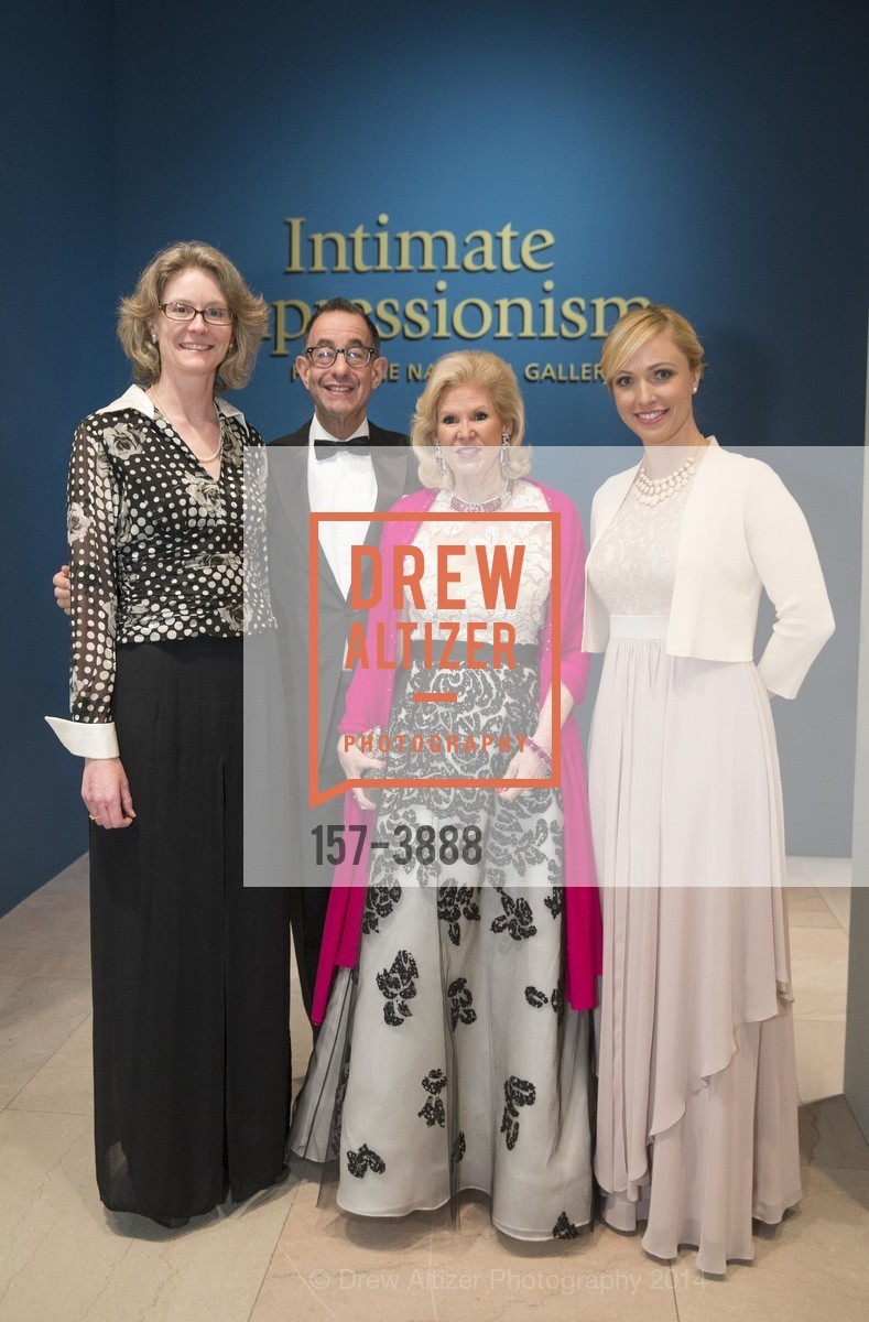Mary Morton, Colin Bailey, Dede Wilsey, Melissa Buron, Intimate Impressionism from the NATIONAL GALLERY of ART Celebratory Dinner, US, March 26th, 2014, Photo #157-3888 Mary Morton, Colin Bailey, Dede Wilsey, Melissa Buron, Photo #157-3888