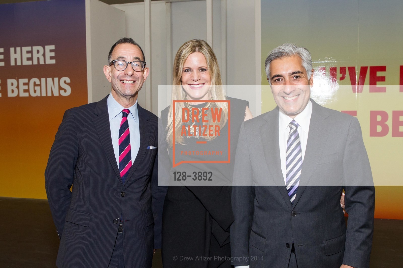 Colin Bailey, Mary Beth Shimmon, Dvaid Shimmon, ART MARKET San Francisco Benefit Preview Gala, US, May 15th, 2014, Photo #128-3892 Colin Bailey, Mary Beth Shimmon, Dvaid Shimmon, Photo #128-3892
