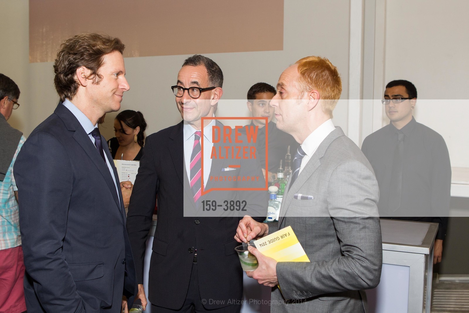 Trevor Traina, Colin Bailey, Alan Wintermute, ART MARKET San Francisco Benefit Preview Gala, US, May 15th, 2014, Photo #159-3892 Trevor Traina, Colin Bailey, Alan Wintermute, Photo #159-3892