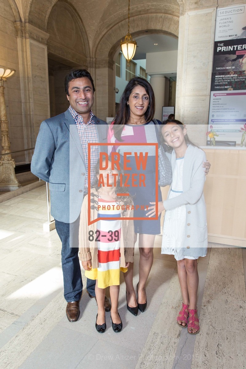 Ush Patel, Anya Patel, Rangini Malavalli, Alicia Patel, Gucci & Vogue Dinner, Asian Art Museum. 200 Larkin St, San Francisco, April 17th, 2015, Photo #82-39 Ush Patel, Anya Patel, Rangini Malavalli, Alicia Patel, Photo #82-39