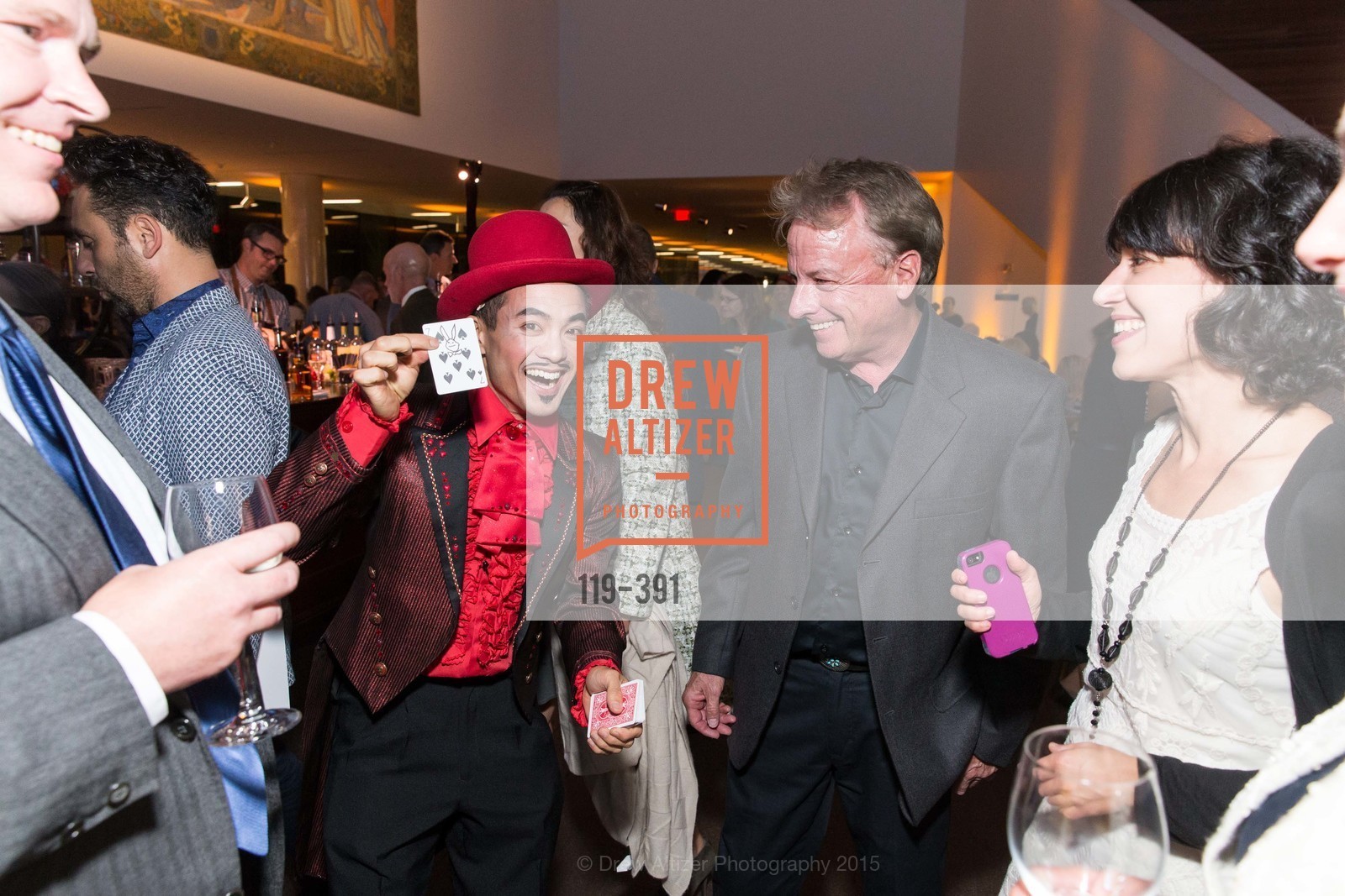 Calvin Cai Ku, Don Larsen, Victoria Binder, Jewel City: Art From San Francisco's Panama-Pacific International Exposition Donor Opening Reception, de Young Museum, October 15th, 2015,Drew Altizer, Drew Altizer Photography, full-service agency, private events, San Francisco photographer, photographer california