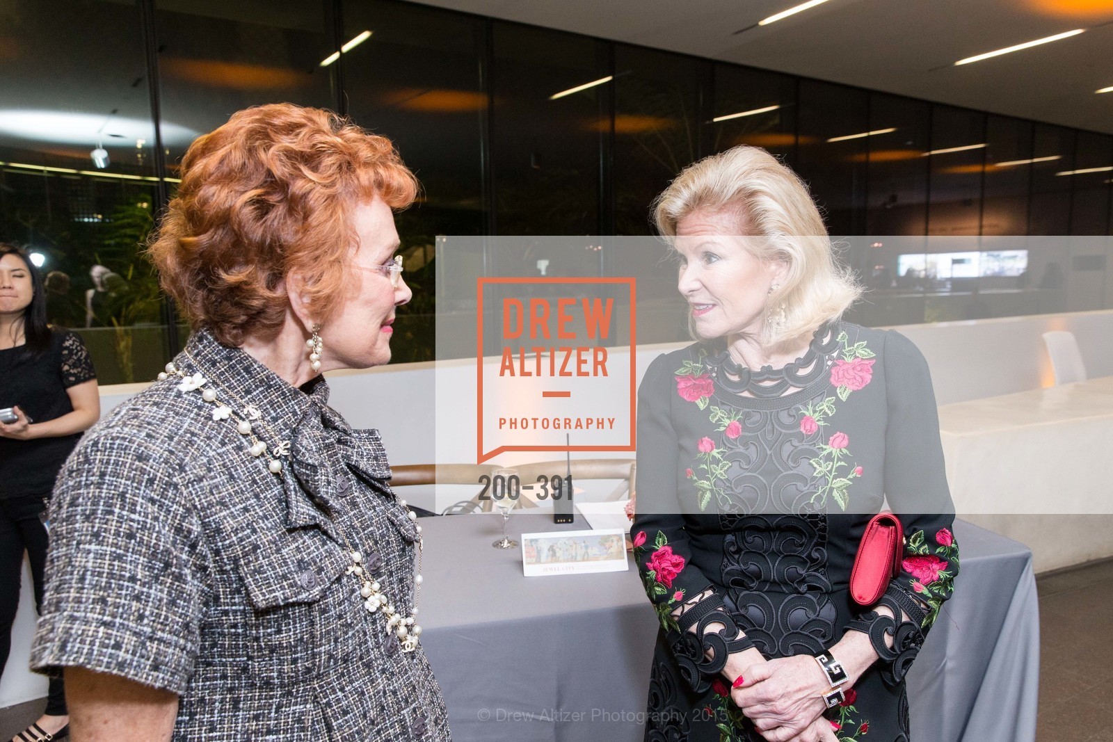 Phoebe Cowles, Dede Wilsey, Jewel City: Art From San Francisco's Panama-Pacific International Exposition Donor Opening Reception, de Young Museum, October 15th, 2015,Drew Altizer, Drew Altizer Photography, full-service agency, private events, San Francisco photographer, photographer california