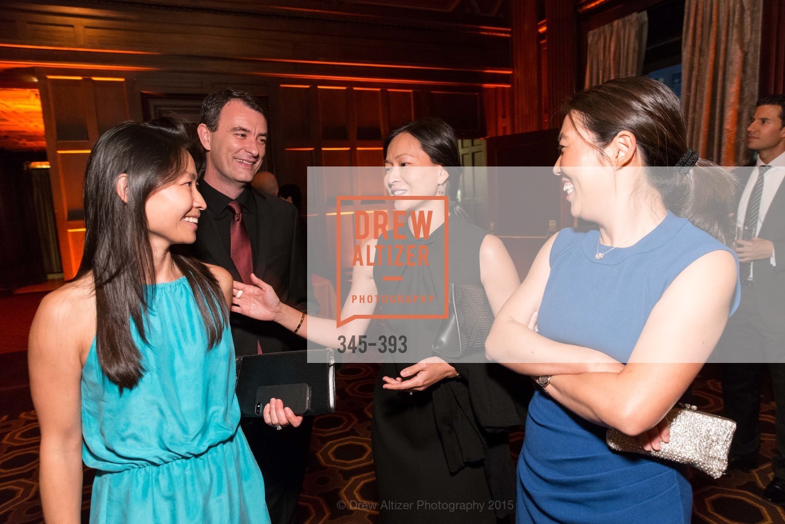 Susan So, Chris Pickett, Lily Beischer, Grace Voorhis, San Francisco Performances' 36th Season Gala, Merchants Exchange Building, Julia Morgan Ballroom. Merchants Exchange Building, Julia Morgan Ballroom. 465 California St, San Francisco, CA 94104, October 16th, 2015, Photo #345-393 Susan So, Chris Pickett, Lily Beischer, Grace Voorhis, Photo #345-393