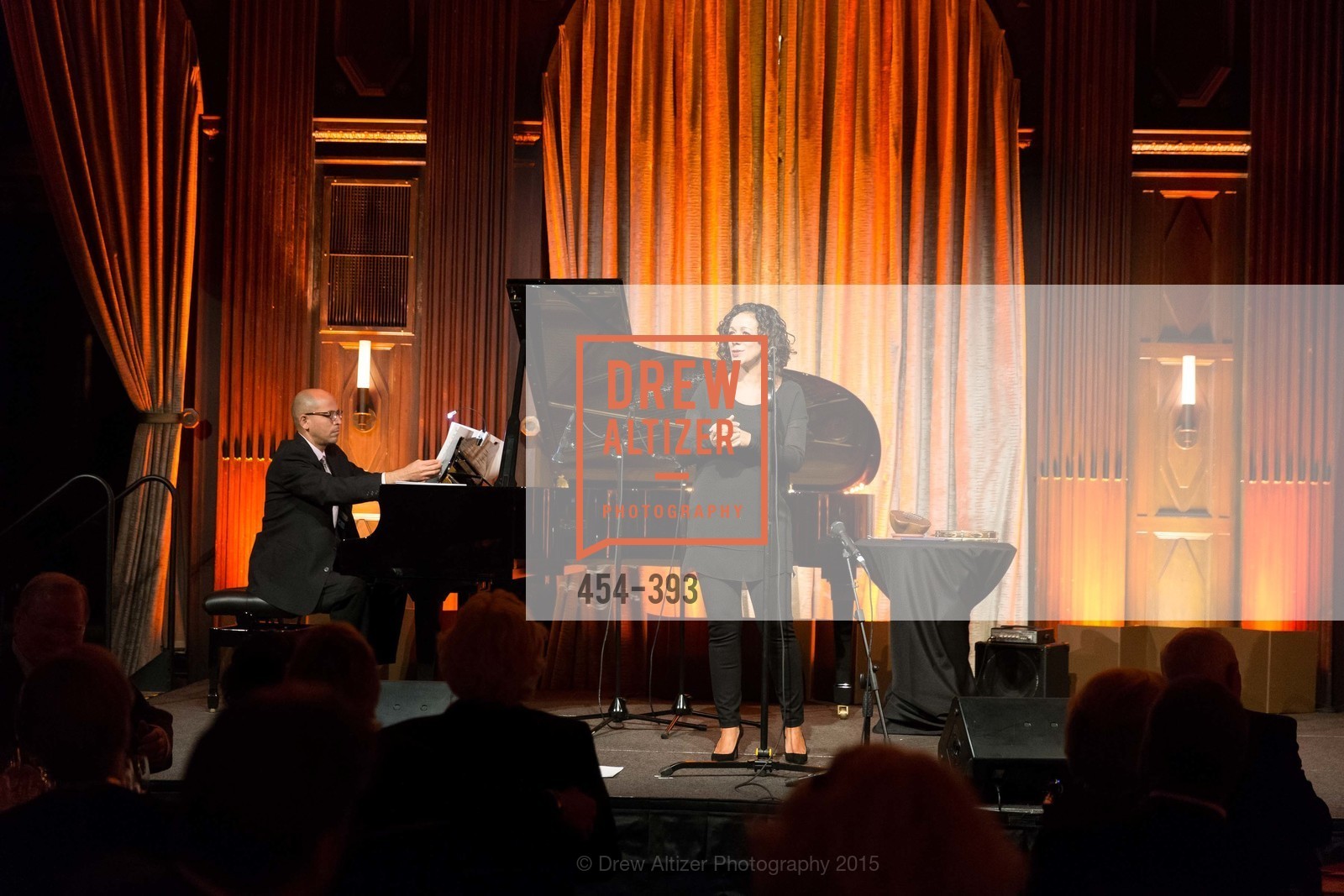 Edward Simon, Luciana Souza, San Francisco Performances' 36th Season Gala, Merchants Exchange Building, Julia Morgan Ballroom. 465 California St, San Francisco, CA 94104, October 16th, 2015,Drew Altizer, Drew Altizer Photography, full-service agency, private events, San Francisco photographer, photographer california