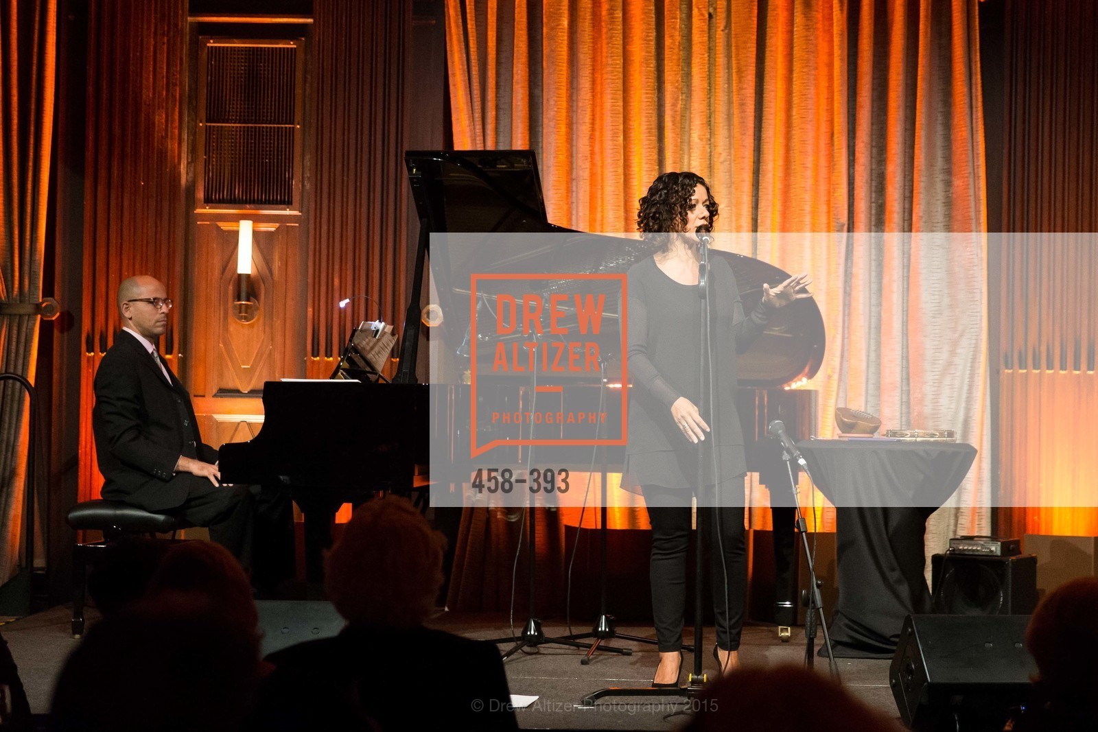 Edward Simon, Luciana Souza, San Francisco Performances' 36th Season Gala, Merchants Exchange Building, Julia Morgan Ballroom. 465 California St, San Francisco, CA 94104, October 16th, 2015,Drew Altizer, Drew Altizer Photography, full-service agency, private events, San Francisco photographer, photographer california