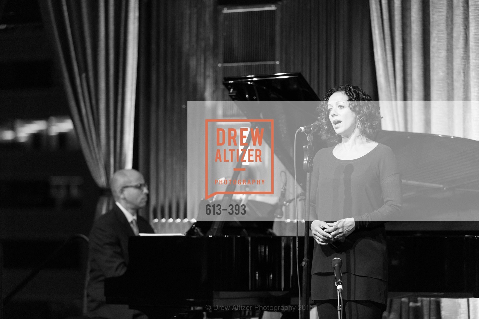 Edward Simon, Luciana Souza, San Francisco Performances' 36th Season Gala, Merchants Exchange Building, Julia Morgan Ballroom. Merchants Exchange Building, Julia Morgan Ballroom. 465 California St, San Francisco, CA 94104, October 16th, 2015, Photo #613-393 Edward Simon, Luciana Souza, Photo #613-393