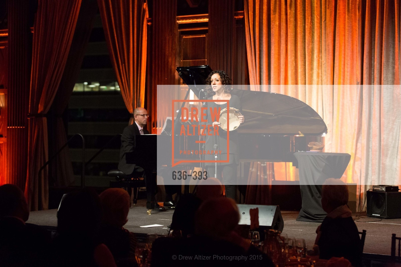 Edward Simon, Luciana Souza, San Francisco Performances' 36th Season Gala, Merchants Exchange Building, Julia Morgan Ballroom. 465 California St, San Francisco, CA 94104, October 16th, 2015,Drew Altizer, Drew Altizer Photography, full-service agency, private events, San Francisco photographer, photographer california
