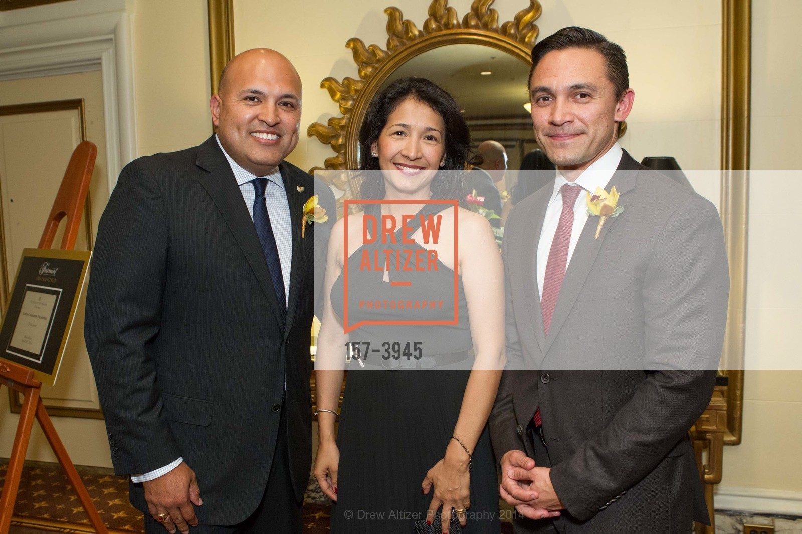 Raul Rodriguez, Veronica Rodriguez, Ezra Garrett, LATINO COMMUNITY FOUNDATION'S 9th Annual Gala - Celebrating Philanthropy on Sabor Latino, US, April 30th, 2014, Photo #157-3945 Raul Rodriguez, Veronica Rodriguez, Ezra Garrett, Photo #157-3945