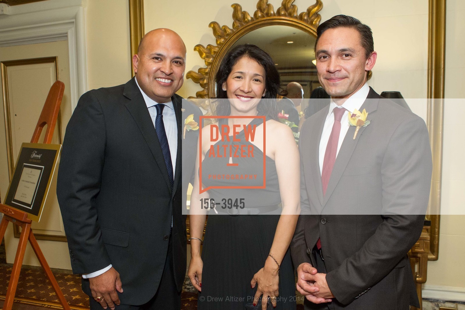 Raul Rodriguez, Veronica Rodriguez, Ezra Garrett, LATINO COMMUNITY FOUNDATION'S 9th Annual Gala - Celebrating Philanthropy on Sabor Latino, US, April 30th, 2014, Photo #156-3945 Raul Rodriguez, Veronica Rodriguez, Ezra Garrett, Photo #156-3945