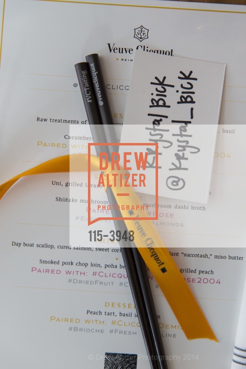 VEUVE CLICQUOTE Tasting Dinner, US, August 19th, 2014, Photo #115-3948 Photo #115-3948
