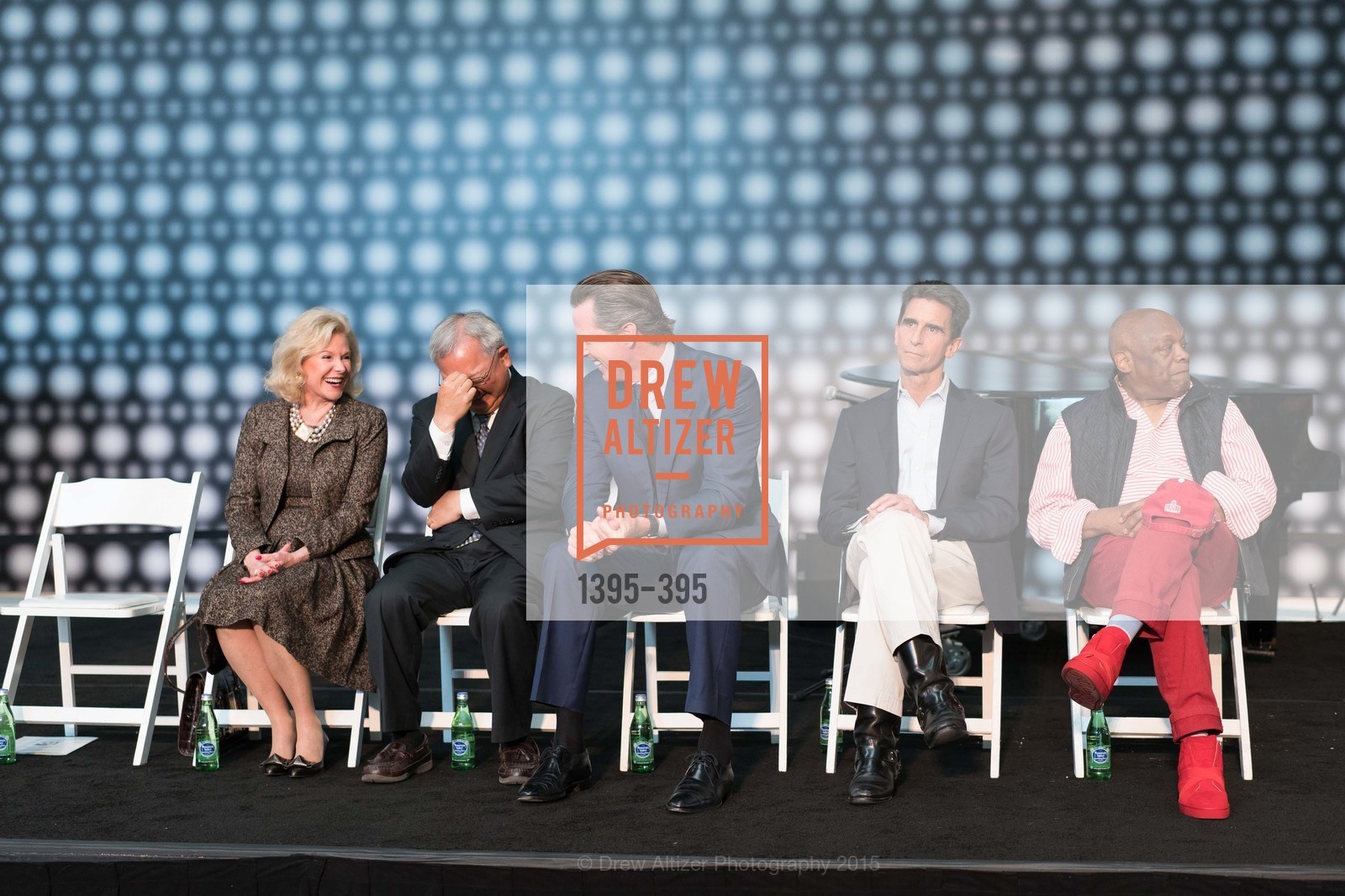 Dede Wilsey, Ed Lee, Gavin Newsom, Mark Leno, Willie Brown, 10th Anniversary of the new de Young: Community Day, de Young Museum. de Young Museum, December 12th, 2017, Photo #1395-395 Dede Wilsey, Ed Lee, Gavin Newsom, Mark Leno, Willie Brown, Photo #1395-395