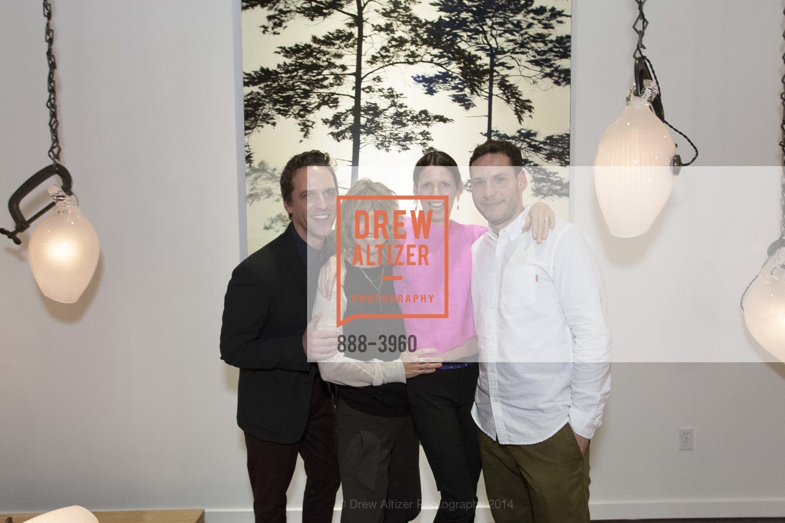 Jared Rue, Nancy Callan, Lindsey Adelman, David Alhadeff, TOTEM Opening at The Future Perfect, US, February 27th, 2014, Photo #888-3960 Jared Rue, Nancy Callan, Lindsey Adelman, David Alhadeff, Photo #888-3960