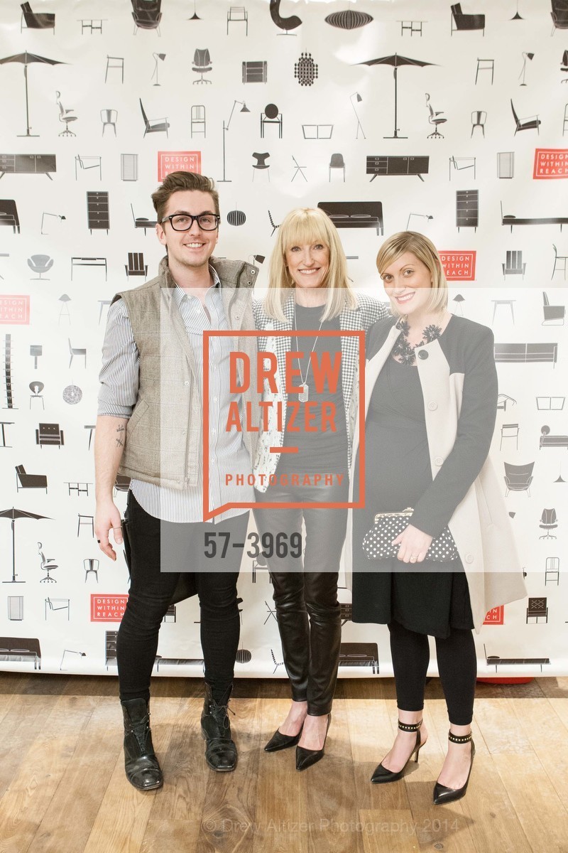 Will Fryer, Rebecca Bradley, Erin King, DESIGN WITHIN REACH Studio Opening Party, US, January 21st, 2014, Photo #57-3969 Will Fryer, Rebecca Bradley, Erin King, Photo #57-3969