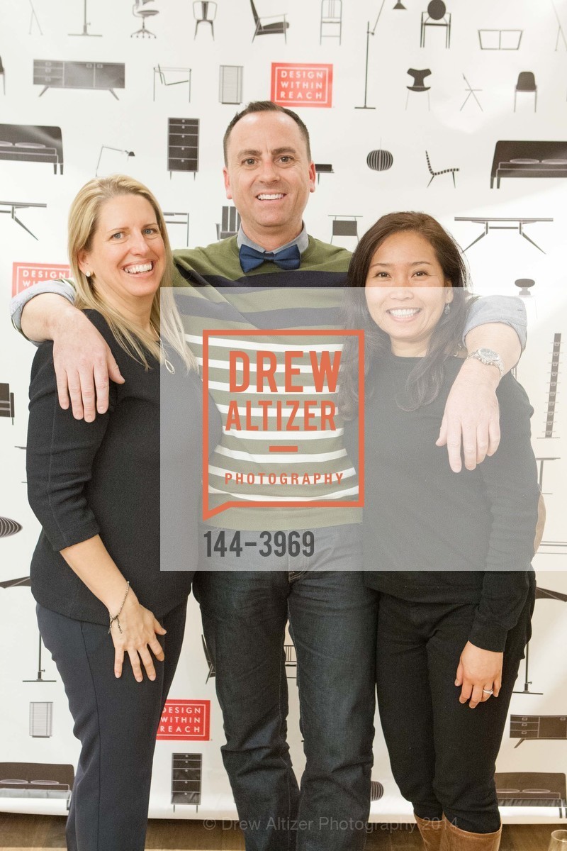 Kelly McGrath, Dave Dela Chevrotiere, Maxine Lies, DESIGN WITHIN REACH Studio Opening Party, US, January 21st, 2014, Photo #144-3969 Kelly McGrath, Dave Dela Chevrotiere, Maxine Lies, Photo #144-3969