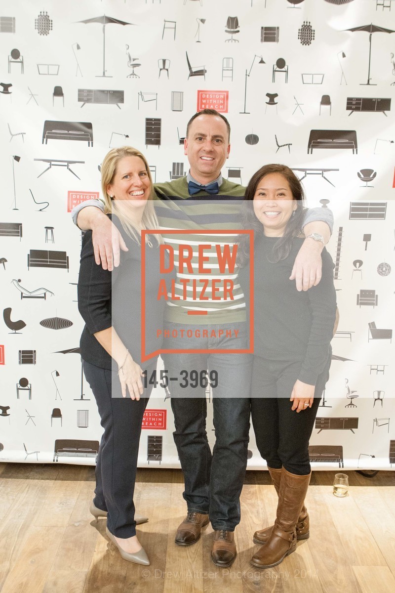 Kelly McGrath, Dave Dela Chevrotiere, Maxine Lies, DESIGN WITHIN REACH Studio Opening Party, US, January 21st, 2014, Photo #145-3969 Kelly McGrath, Dave Dela Chevrotiere, Maxine Lies, Photo #145-3969