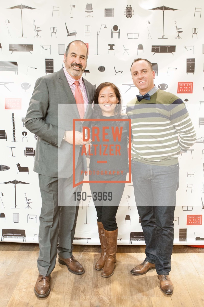 John Edelman, Maxine Lies, Dave Dela Chevrotiere, DESIGN WITHIN REACH Studio Opening Party, US, January 21st, 2014, Photo #150-3969 John Edelman, Maxine Lies, Dave Dela Chevrotiere, Photo #150-3969