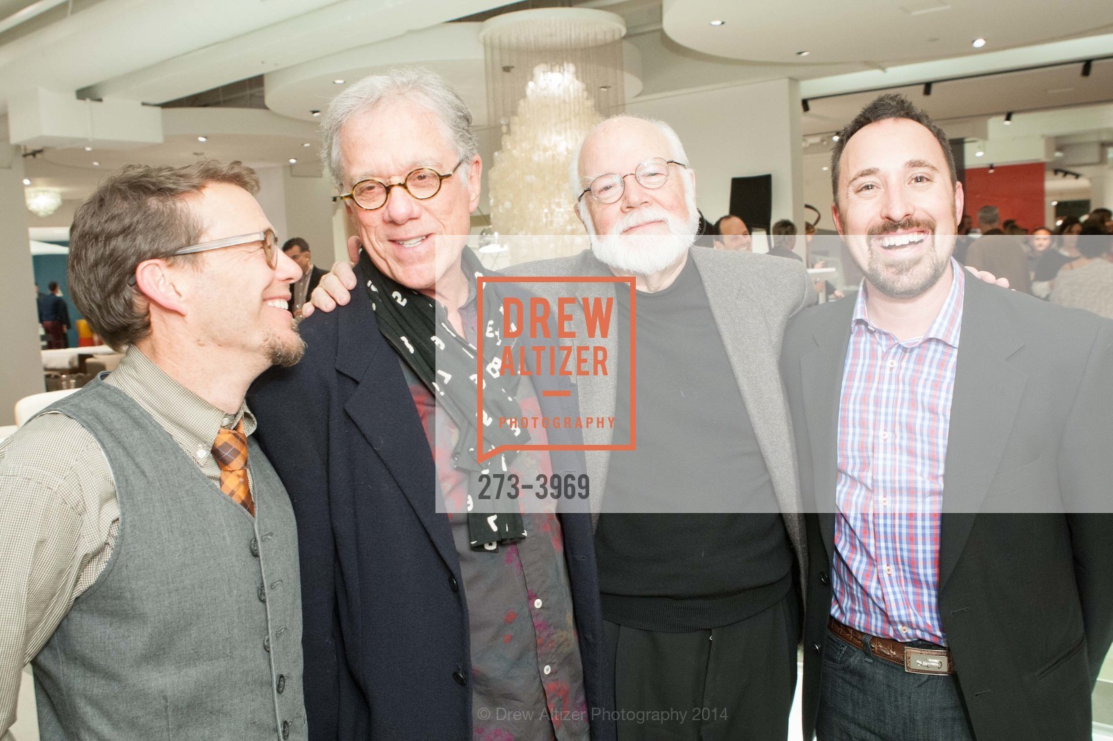 Ted Boerner, Rob Forbes, Kit Hinrichs, Eric Toth, DESIGN WITHIN REACH Studio Opening Party, US, January 21st, 2014, Photo #273-3969 Ted Boerner, Rob Forbes, Kit Hinrichs, Eric Toth, Photo #273-3969