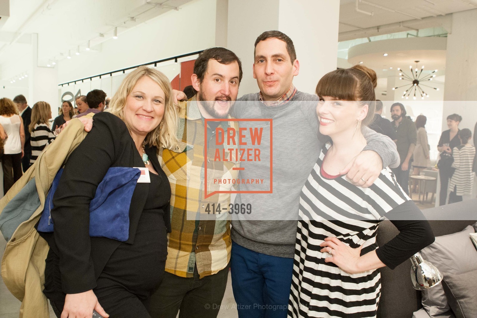 Erin Brown, Matt Valerio, Eric Steuer, Erin Steuer, DESIGN WITHIN REACH Studio Opening Party, US, January 21st, 2014, Photo #414-3969 Erin Brown, Matt Valerio, Eric Steuer, Erin Steuer, Photo #414-3969