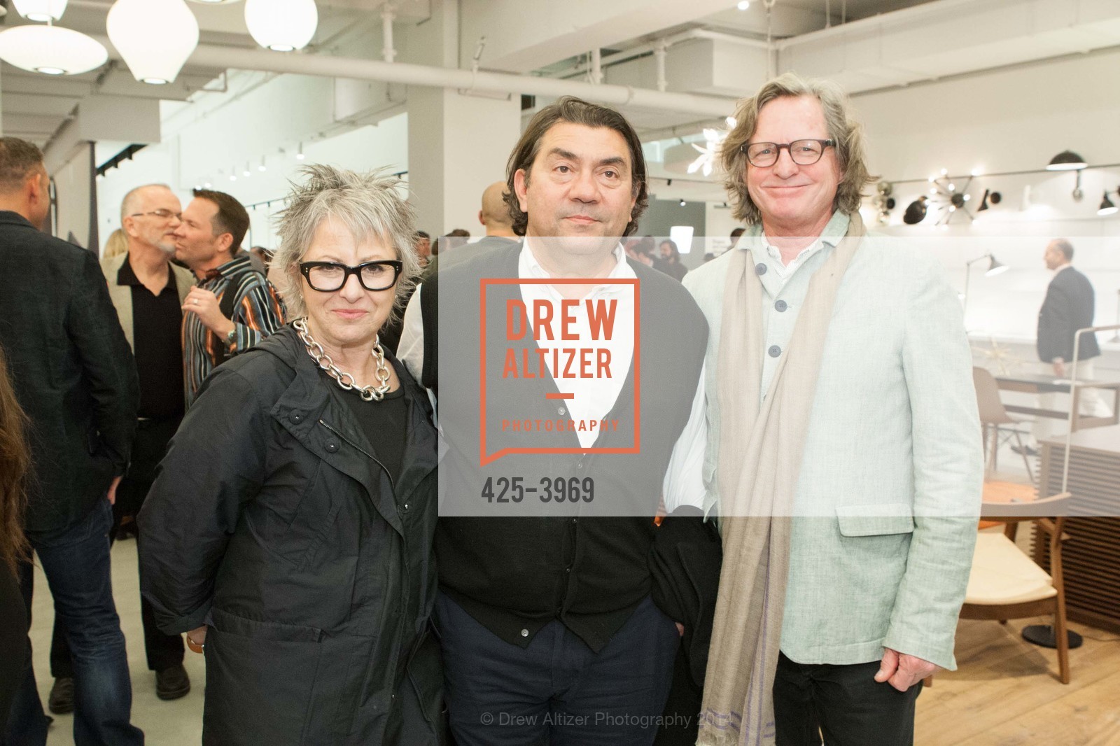 Jennifer Morla, Nelus DeMataram, David Shearer, DESIGN WITHIN REACH Studio Opening Party, US, January 21st, 2014, Photo #425-3969 Jennifer Morla, Nelus DeMataram, David Shearer, Photo #425-3969