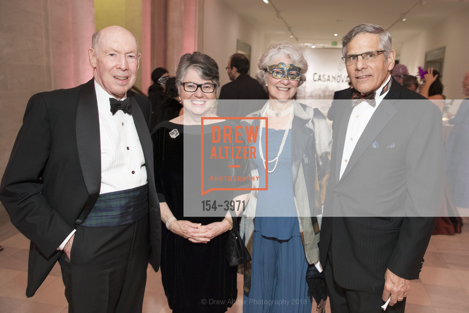 Andy McLaughlin, Carrick McLaughlin, Sandra Bessiers, Paul Bessiers, Casanova Black Tie Dinner at the Legion of Honor, Legion of Honor, February 8th, 2018, Photo #154-3971 Andy McLaughlin, Carrick McLaughlin, Sandra Bessiers, Paul Bessiers, Photo #154-3971
