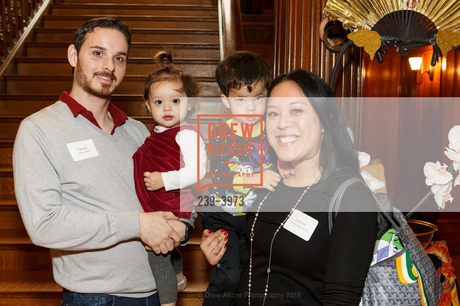 Patrick Liberatore, Juliette Libertore, William Libertore, Zerlina Wong Libertore, Hamlin Alumnae Family Lunar New Year Celebration and Banquet, Hamlin School. 2120 Broadway Street, February 11th, 2018, Photo #239-3973 Patrick Liberatore, Juliette Libertore, William Libertore, Zerlina Wong Libertore, Photo #239-3973