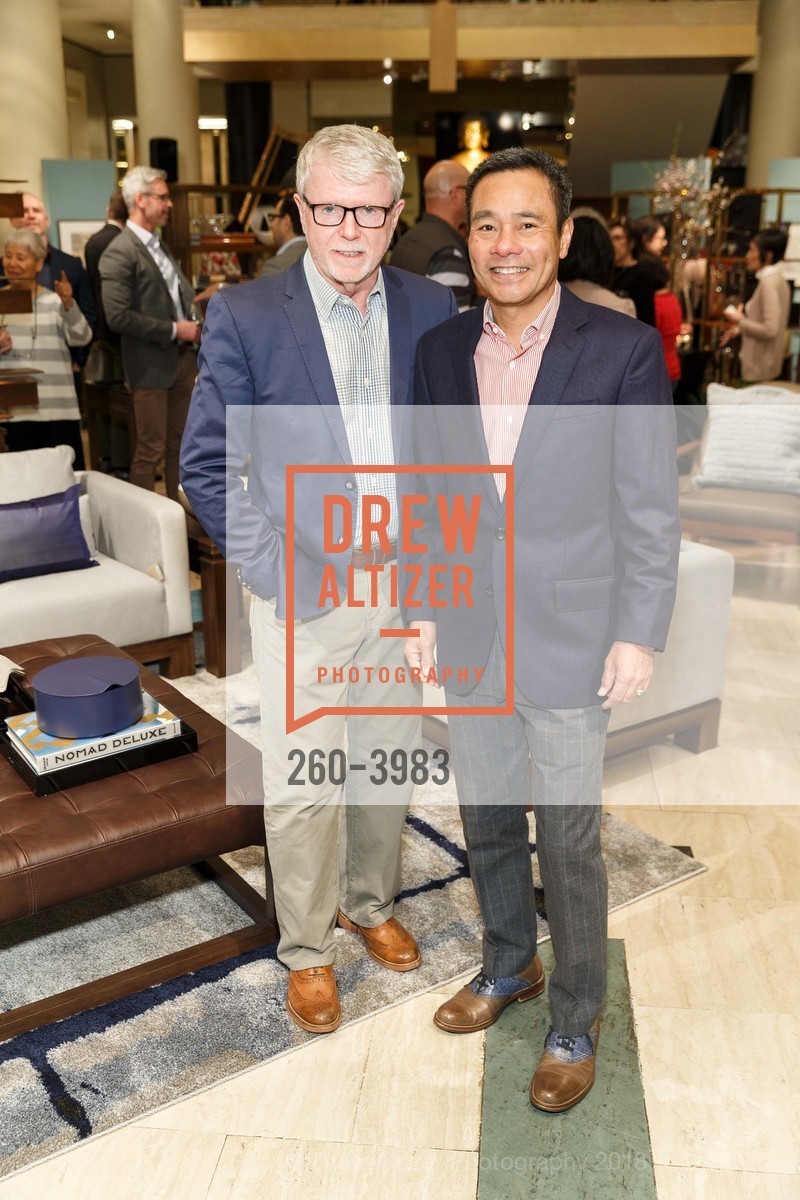 Rick Evans, Larry Robles, Gump's Celebrates 30 Years With Maria Yee, Gump's. 135 Post Street, February 15th, 2018, Photo #260-3983 Rick Evans, Larry Robles, Photo #260-3983