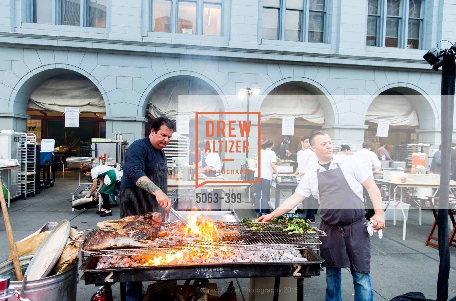 Rocky Maselli, Evan Rich (L To R), CUESA's Sunday Supper: A Farm to City Feast, San Francisco Ferry Building, October 18th, 2015,Drew Altizer, Drew Altizer Photography, full-service agency, private events, San Francisco photographer, photographer california