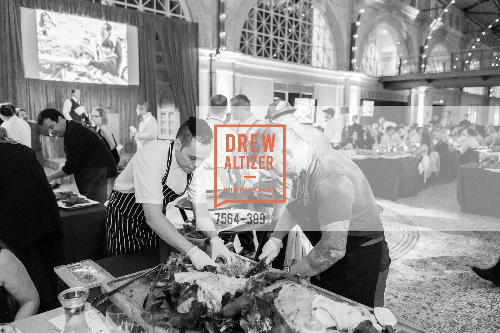 Reyloun Augustin, David Bazirgan, CUESA's Sunday Supper: A Farm to City Feast, San Francisco Ferry Building. San Francisco Ferry Building, October 18th, 2015, Photo #7564-399 Reyloun Augustin, David Bazirgan, Photo #7564-399