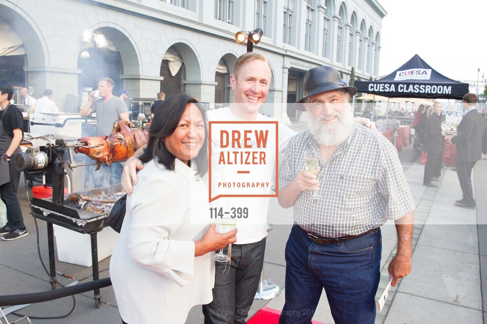 Rebecca Torosian, Peter Rudolph, Tory Torosian, CUESA's Sunday Supper: A Farm to City Feast, San Francisco Ferry Building. San Francisco Ferry Building, October 18th, 2015, Photo #114-399 Rebecca Torosian, Peter Rudolph, Tory Torosian, Photo #114-399