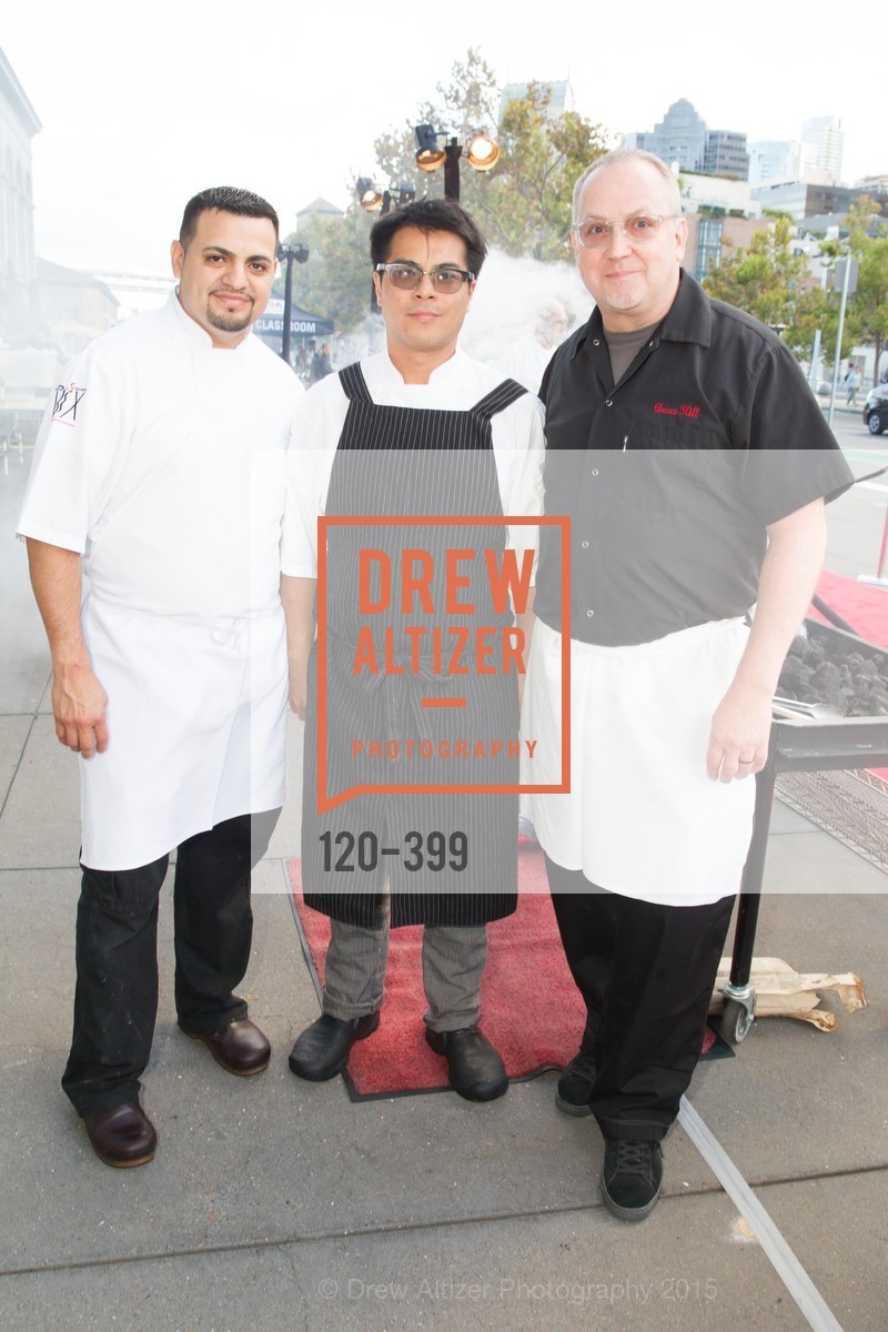 Rubis Peraza, Emmanuel Eng, Bruce Hill, CUESA's Sunday Supper: A Farm to City Feast, San Francisco Ferry Building, October 18th, 2015