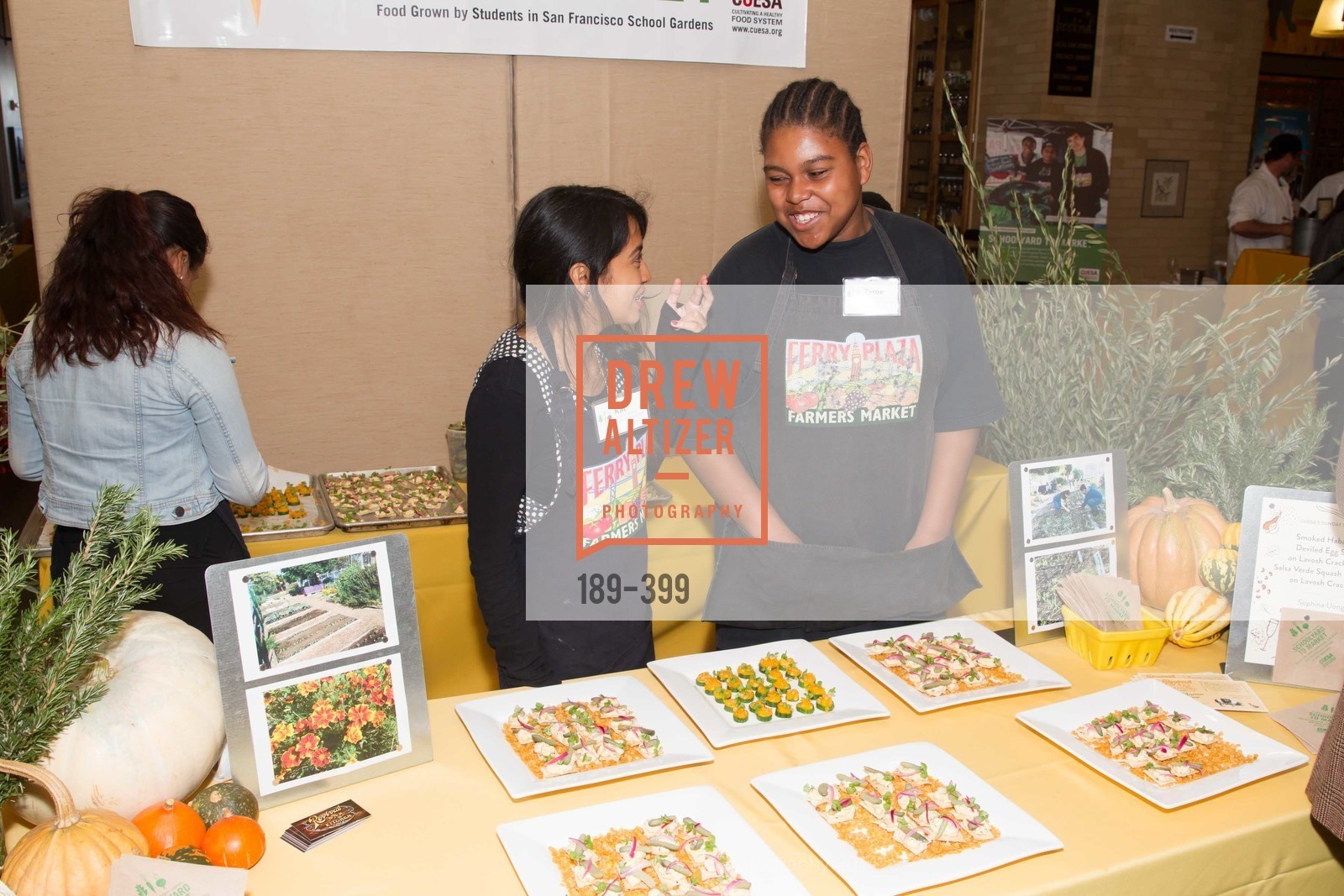 Katherine Bermudez, Tyree Lewis, CUESA's Sunday Supper: A Farm to City Feast, San Francisco Ferry Building, October 18th, 2015,Drew Altizer, Drew Altizer Photography, full-service agency, private events, San Francisco photographer, photographer california