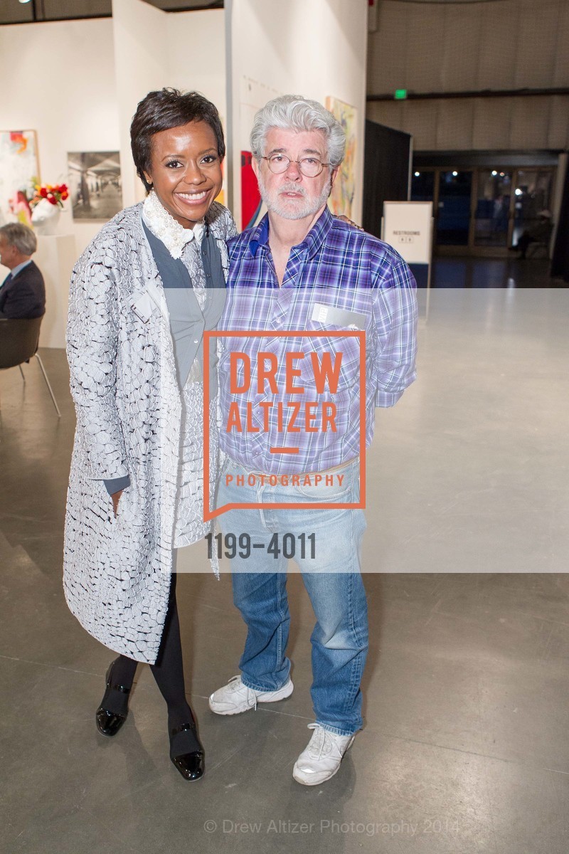 Mellody Hobson, George Lucas, ART MIAMI VIP Opening Night at Silicon Valley, US, October 9th, 2014, Photo #1199-4011 Mellody Hobson, George Lucas, Photo #1199-4011