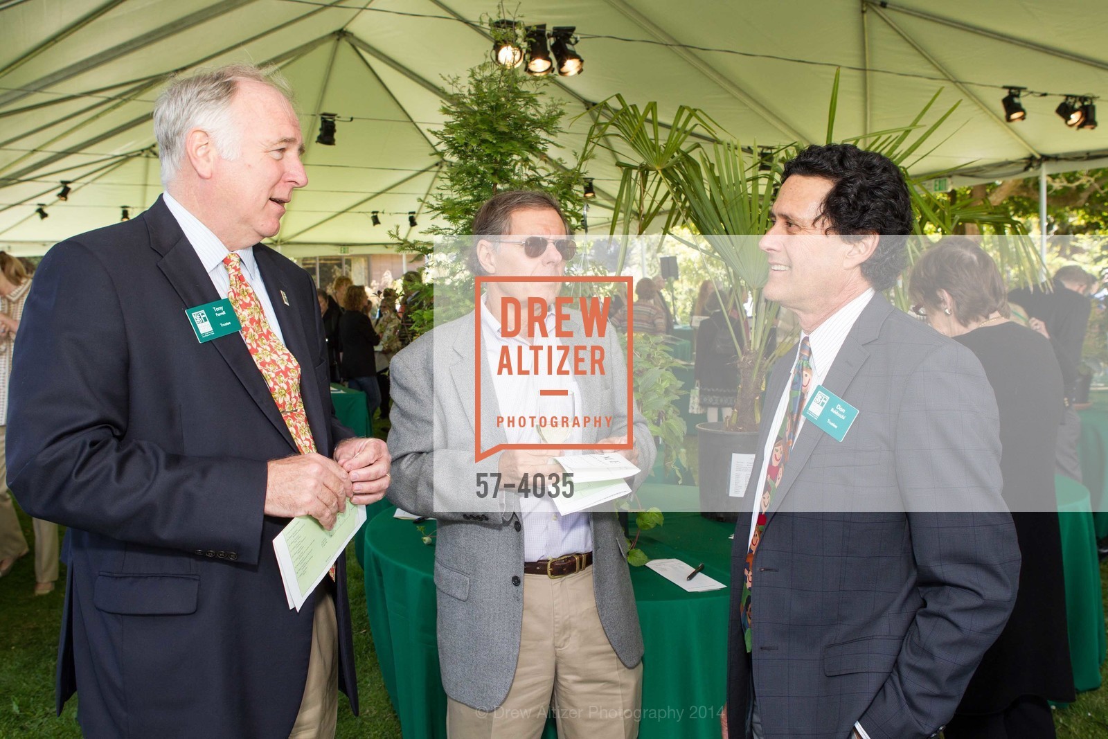Tony Farrell, Virginia Ross, Mike Ross, Don Baldocchi, SAN FRANCISCO BOTANICAL GARDEN Luncheon: Garden Feast, US, May 21st, 2014, Photo #57-4035 Tony Farrell, Virginia Ross, Mike Ross, Don Baldocchi, Photo #57-4035