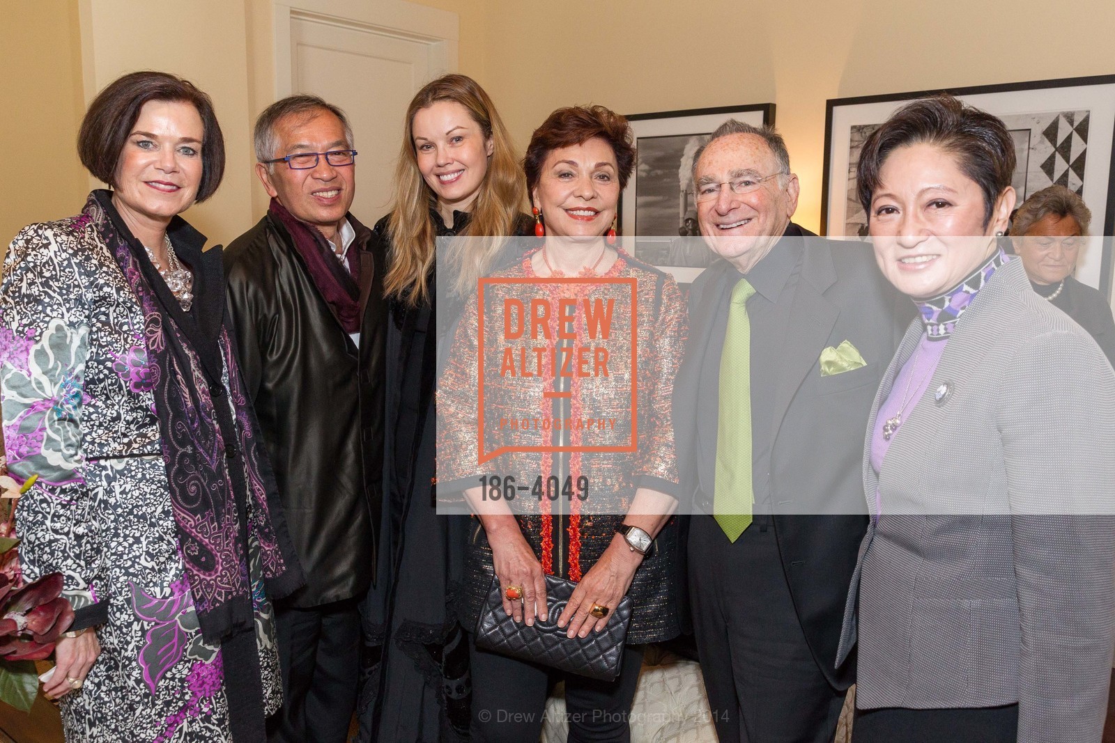 Lucy Buchanan, James Ho, Tatiana Sorokko, Maria Manetti Shrem, Jan Shrem, Doreen Ho, Ground Breaking of the SHREM MUSEUM at the Robert and Margrit Mondavit Center for Performing Arts and UC Davis, US, March 1st, 2014, Photo #186-4049 Lucy Buchanan, James Ho, Tatiana Sorokko, Maria Manetti Shrem, Jan Shrem, Doreen Ho, Photo #186-4049