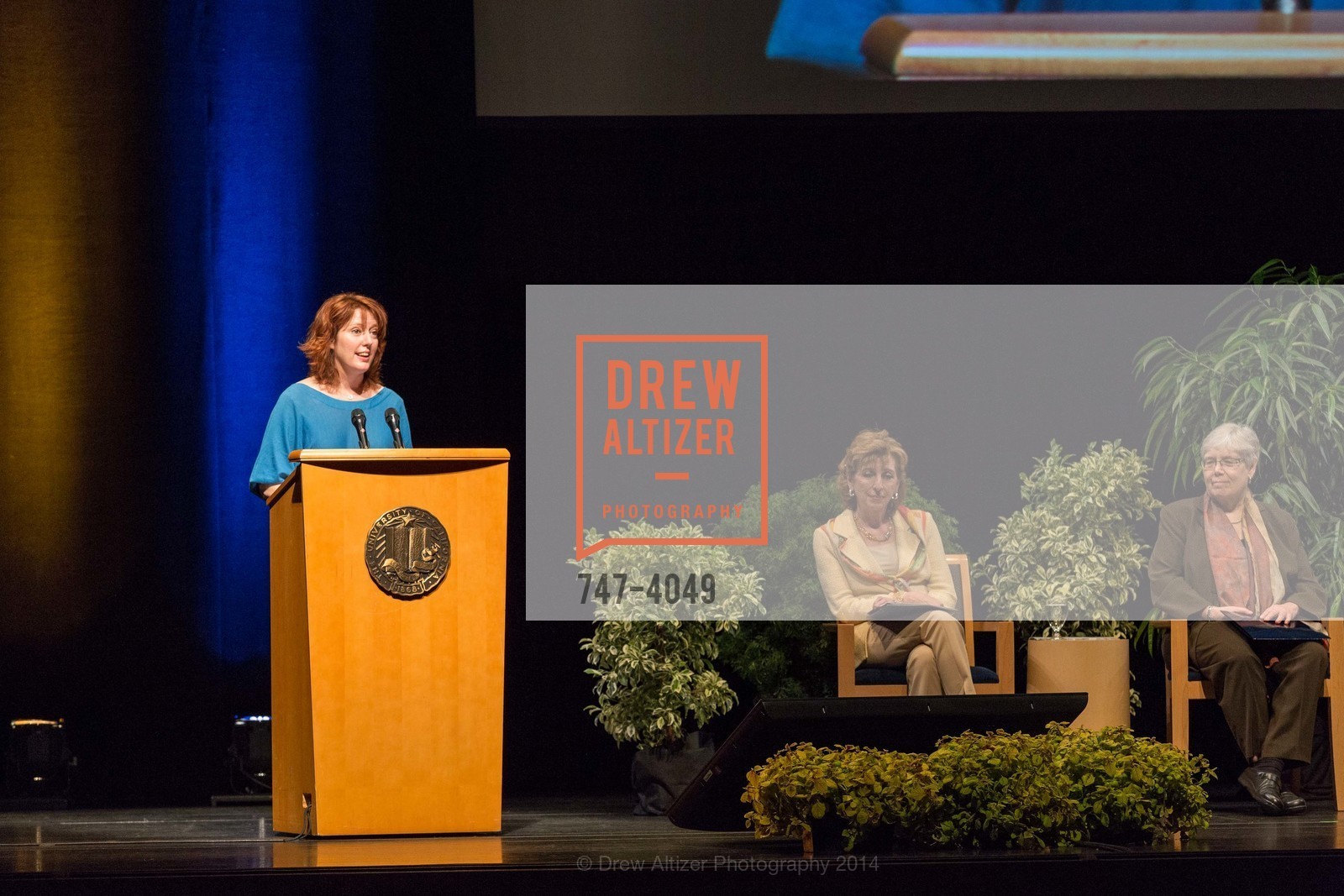 Rachel Teagle, Chancellor Linda Katehi, Jessie Ann Owens, Ground Breaking of the SHREM MUSEUM at the Robert and Margrit Mondavit Center for Performing Arts and UC Davis, US, March 1st, 2014, Photo #747-4049 Rachel Teagle, Chancellor Linda Katehi, Jessie Ann Owens, Photo #747-4049