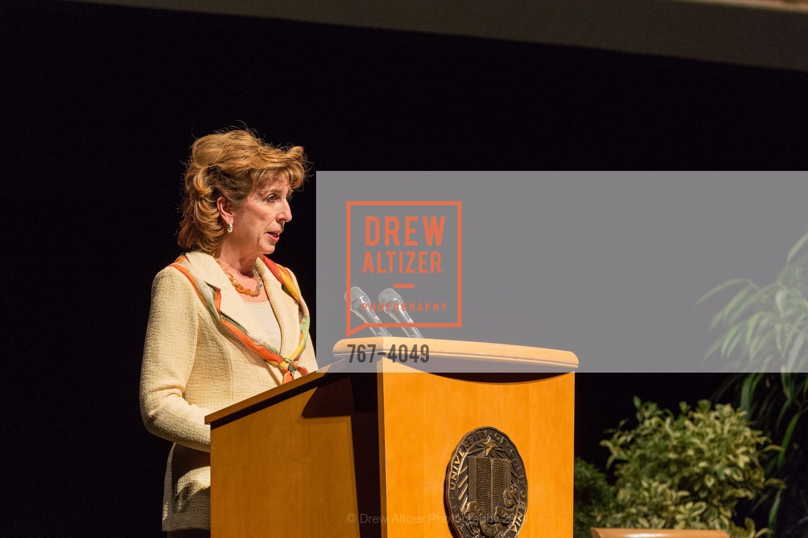 Chancellor Linda Katehi, Ground Breaking of the SHREM MUSEUM at the Robert and Margrit Mondavit Center for Performing Arts and UC Davis, US, March 1st, 2014, Photo #767-4049 Chancellor Linda Katehi, Photo #767-4049