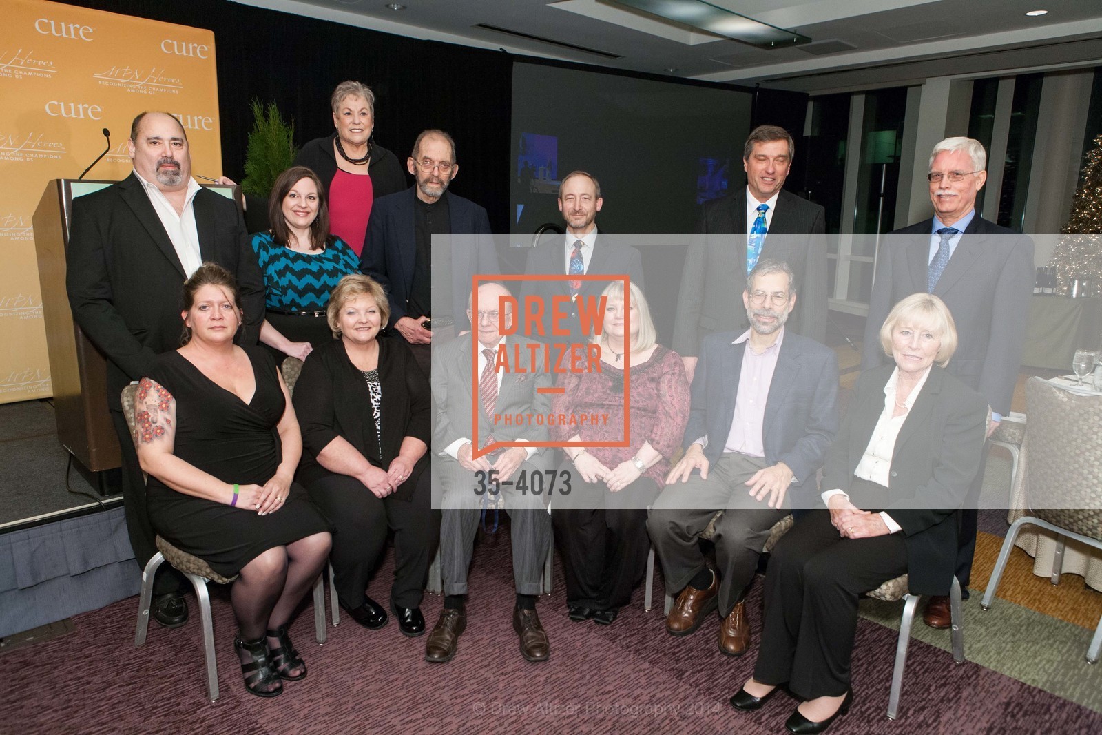 Kathleen Vogt, Gary Vogt, Rebecca Claassen, Kathy LaTour, Sue Lowdon, Zhenya Senyak, Richard Silver, David Denny, Diane Blackstock, Ron Kruszewski, David Alexander, Antje Hjerpe, Bob Niblack, CURE MAGAZINE'S MPN Heroes Awards, US, December 7th, 2014, Photo #35-4073 Kathleen Vogt, Gary Vogt, Rebecca Claassen, Kathy LaTour, Sue Lowdon, Zhenya Senyak, Richard Silver, David Denny, Diane Blackstock, Ron Kruszewski, David Alexander, Antje Hjerpe, Bob Niblack, Photo #35-4073