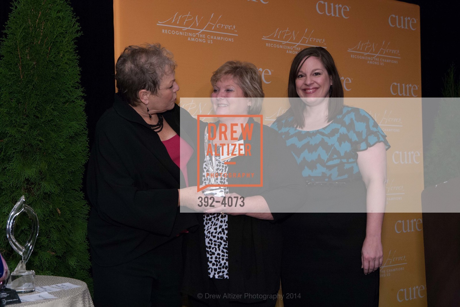Kathy LaTour, Sue Lowden, Rebecca Claassen, CURE MAGAZINE'S MPN Heroes Awards, US, December 7th, 2014, Photo #392-4073 Kathy LaTour, Sue Lowden, Rebecca Claassen, Photo #392-4073