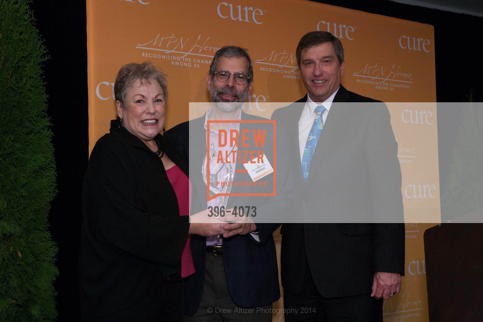 Kathy LaTour, David Alexander, Ron Kruszewski, CURE MAGAZINE'S MPN Heroes Awards, US, December 7th, 2014, Photo #396-4073 Kathy LaTour, David Alexander, Ron Kruszewski, Photo #396-4073